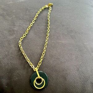 Long Black and Gold Necklace